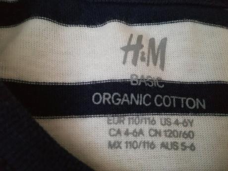 Pásikové tričko, h&m,110