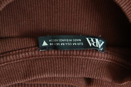 Hnedé bavlnené body tričko, zara m, zara,m