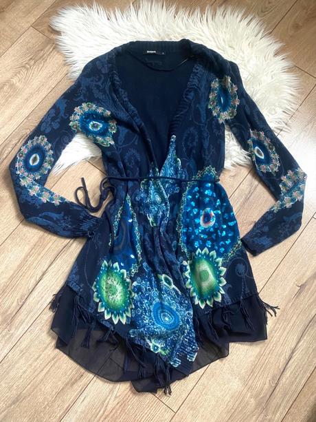 Desigual asymetricky kardigan s/m, desigual,s