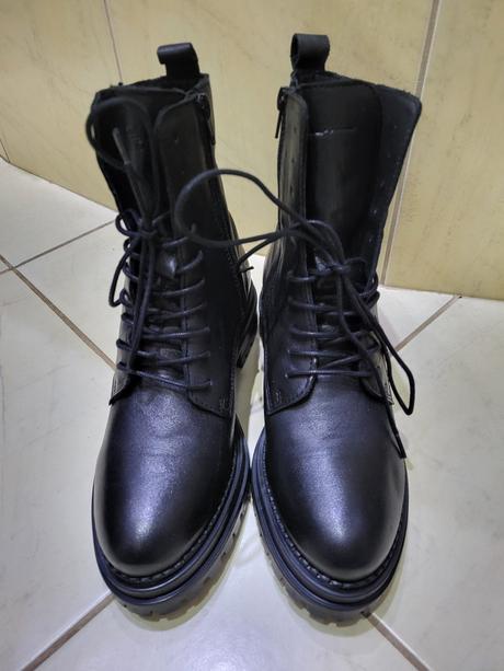 Kožené jarné čižmy nezateplené, 38