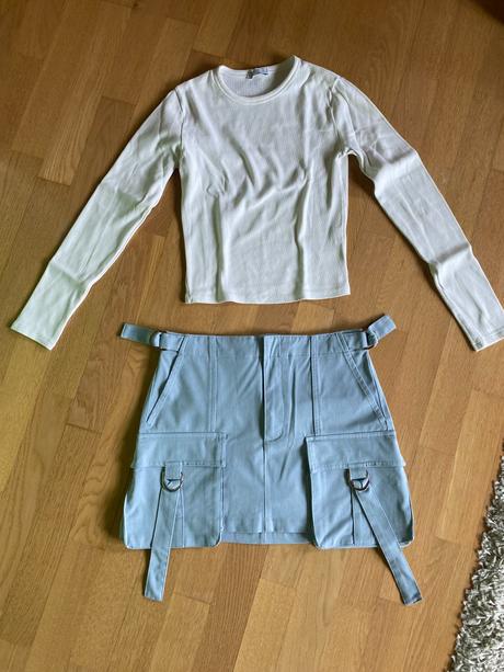 Bershka sukňa a tričko, bershka,s