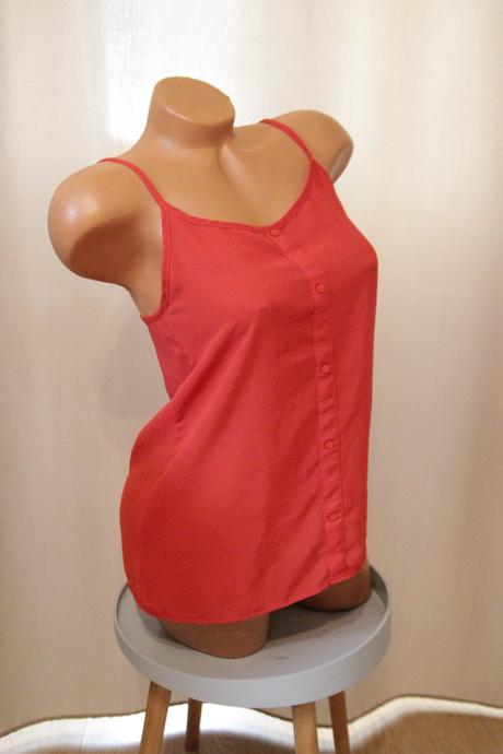 Červený šifónový top s, s