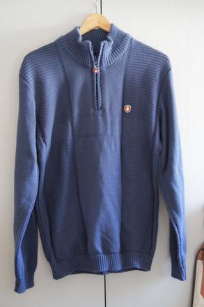 Tmavo modrý pánsky sveter s, s