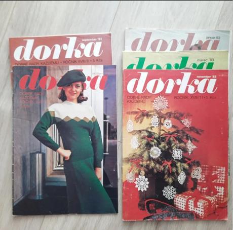 Časopis dorka 1983, 1984, 1988, 1889 so strihmi,