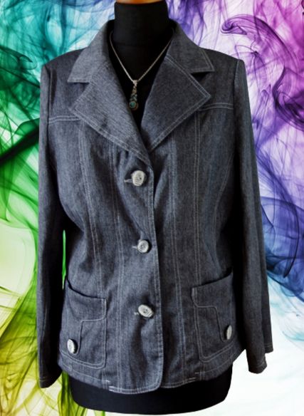 Dámske riflové sako mon cheri, veľ. l/xl, l