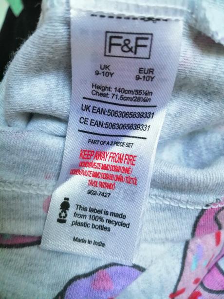 Pyzamka viacfarebne pre dievčatka 2 ks vel 140, f&f,140