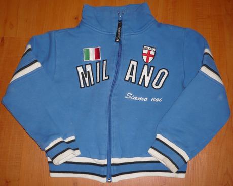 Mikina na zips napis milano, 98