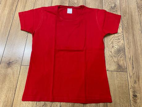 Červene bavlnené tričko na donosenie, l