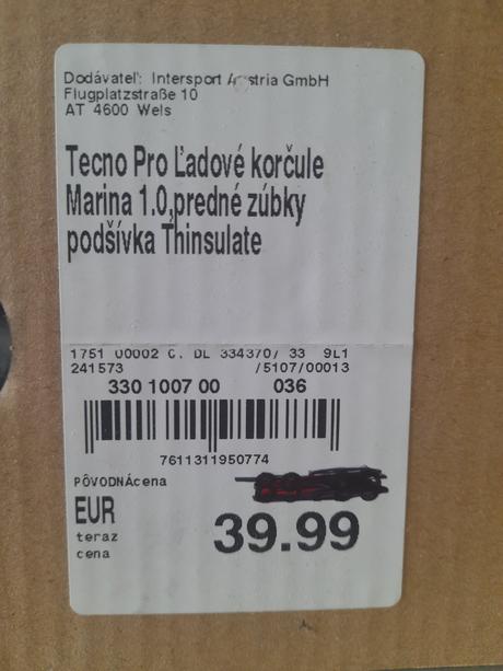 Dievčenské ľadové korčule tecno pro veľ. 36, 36
