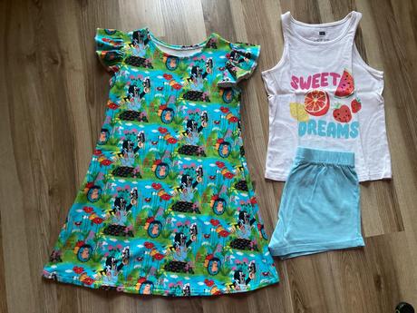 Krtkove saty, c.116/122 + zadarmo pyzamko, 116