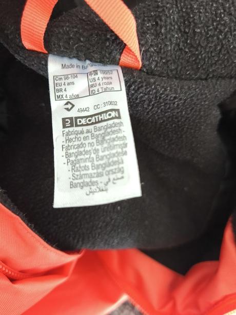 Zimný overal/kombinéza na 4 roky, decathlon,104