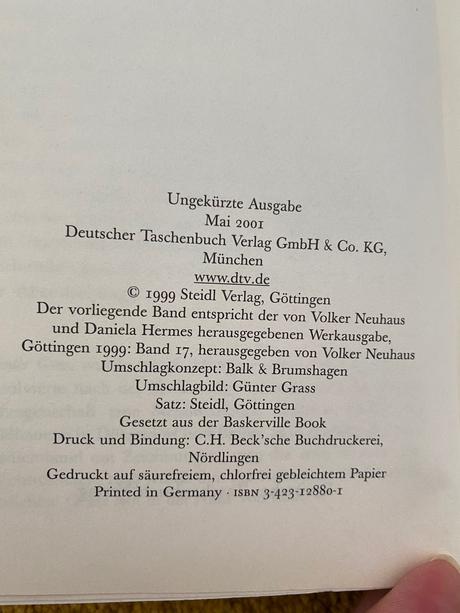 Günter grass - mein jahrhundert,