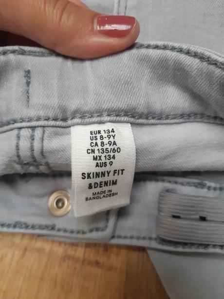 Skinny rifle + mikina, h&m,128