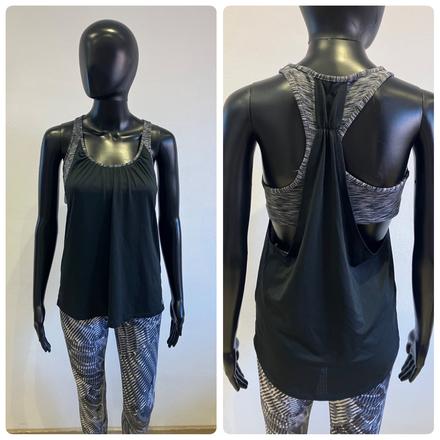 Dámske športové tričko čierno sivé, s