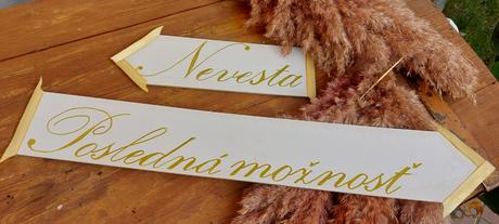 Tabuľky nevesta + posledná možnosť, 