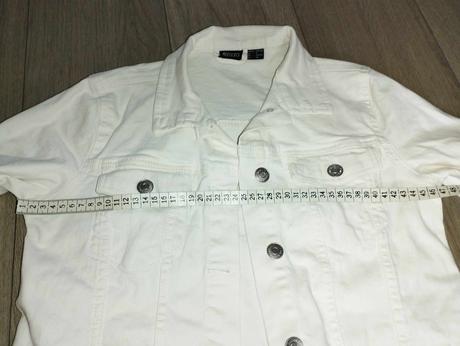 Biela rifľová bunda, esmara,36