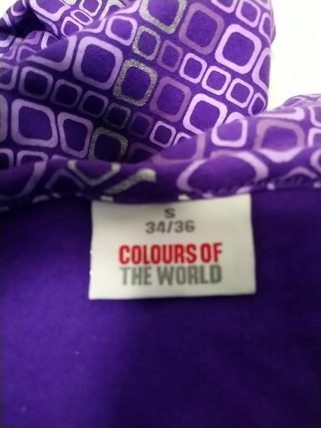 Dámsky fialový elastický top so vzorom, colours of, colours of the world,xs