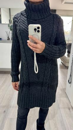 H&m pletene zimne saty / dlhy rolak, h&m,m