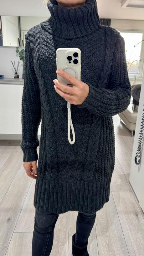 H&m pletene zimne saty / dlhy rolak, h&m,m