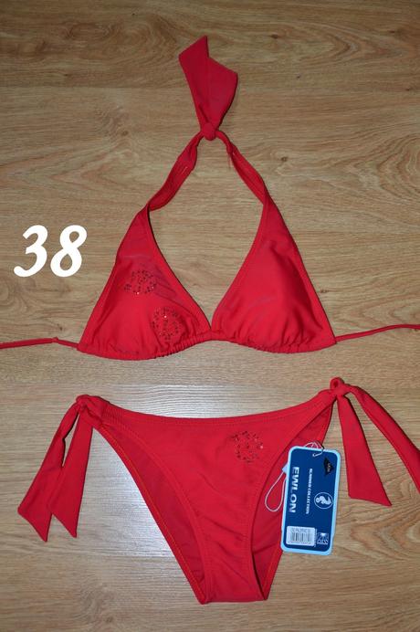 Dámske dvojdielne plavky s fodričkami, 36 - xs