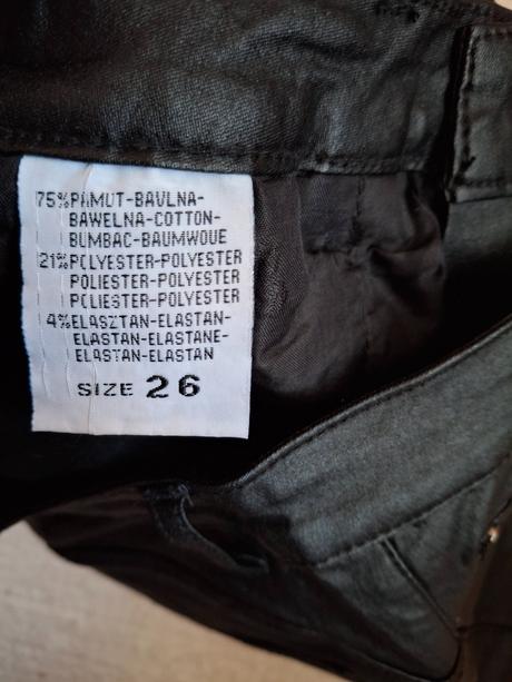 Koženkové nohavice 1x vzaté, 26