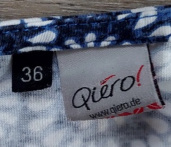Modrobiele šaty qiero, 36