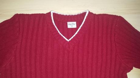 Bordový pulóver v. s - xl, 40