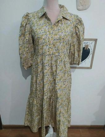 Košeľové kvetovane šaty, orsay,38