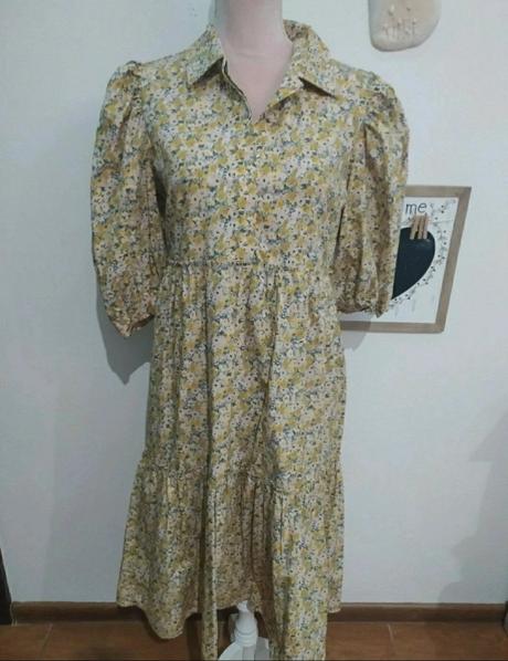 Košeľové kvetovane šaty, orsay,38