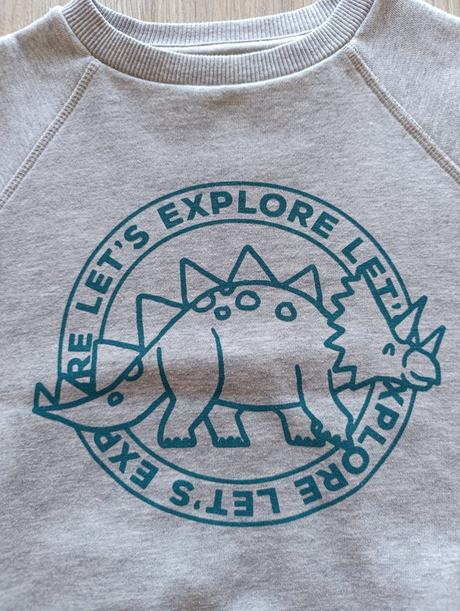 Chlapčenská sivá mikina s dinosaurom, f&f,116