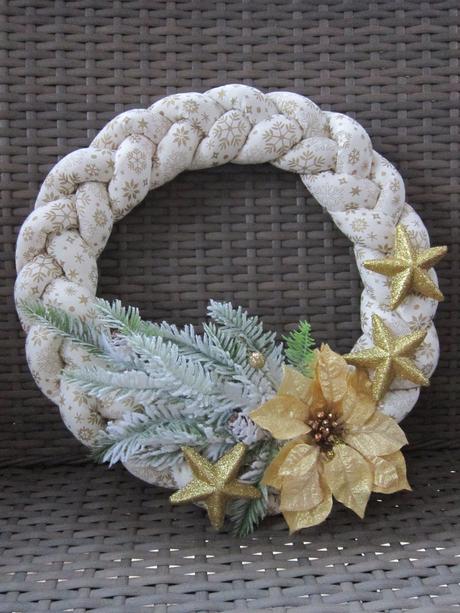 Látkový veniec - ručná práca,