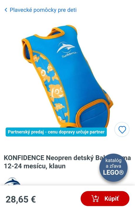 Babywarma neoprén na plavanie s uv,