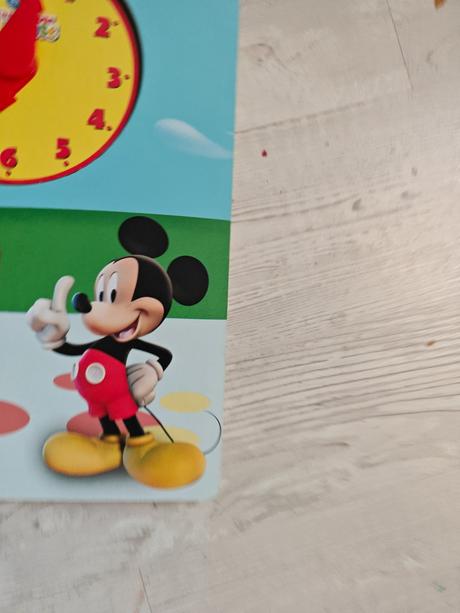 Detská knižka hodiny mickey, 