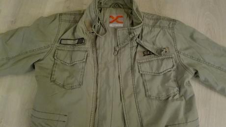 Pánsky kabát/bunda sivo-bledo olivový-vel.m, m