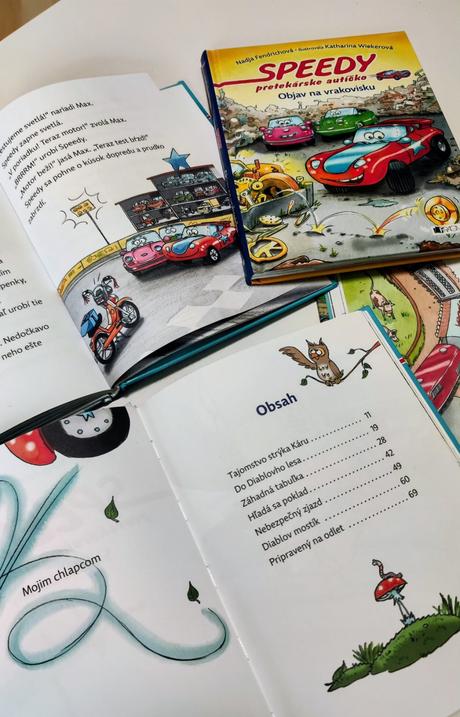 4 x knihy o autíčkach, 