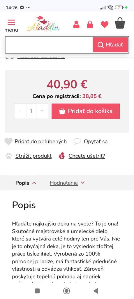 Letná deka lullalove, 