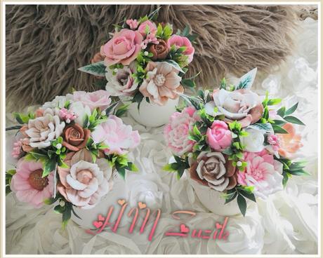 Mydlové kytice, dekorácie, 