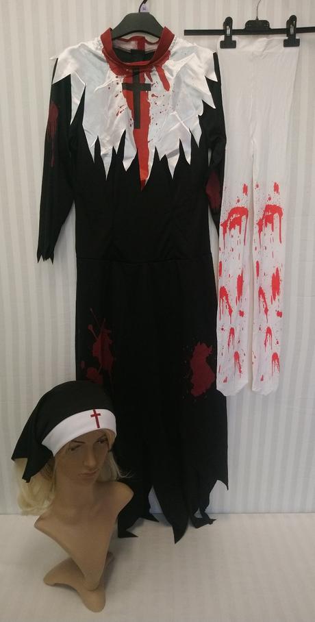 3-dielny kostým krvavá zombie mníška, amscan, m/l,