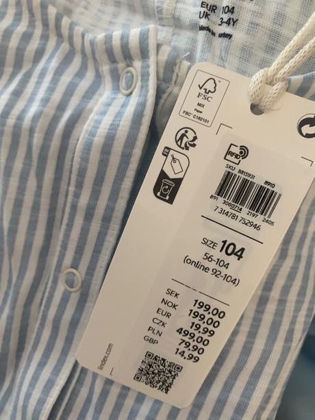 Lindex ľanový romper, junper, letný overal, pyžamk, lindex,104