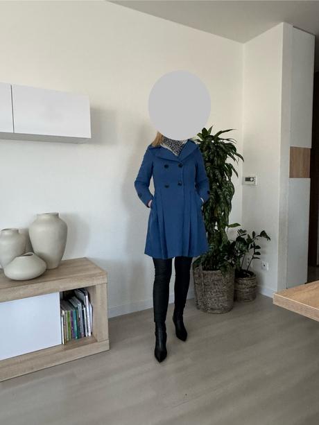 Zimný elegantný kabát, s