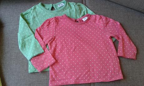 Tričká s dlhým rukávom 2ks, f&f,74