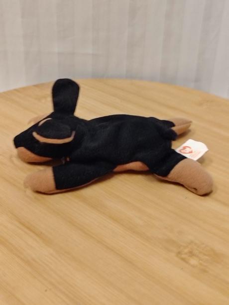 Retro plyšový doberman doby, mcdonald's, 13 cm, 