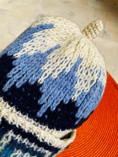 Ručne pletená duplovaná čiapka, l