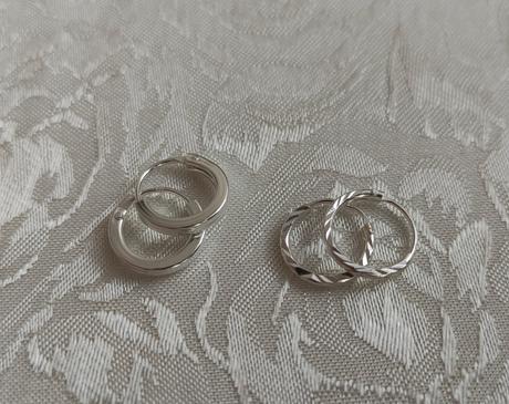 Strieborné náušnice kruhy, 