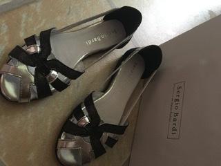 Letné kožené balerínky sandále sergio bardi, 37