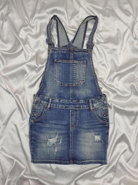 Kvalitné riflová sukňa na traky, xs