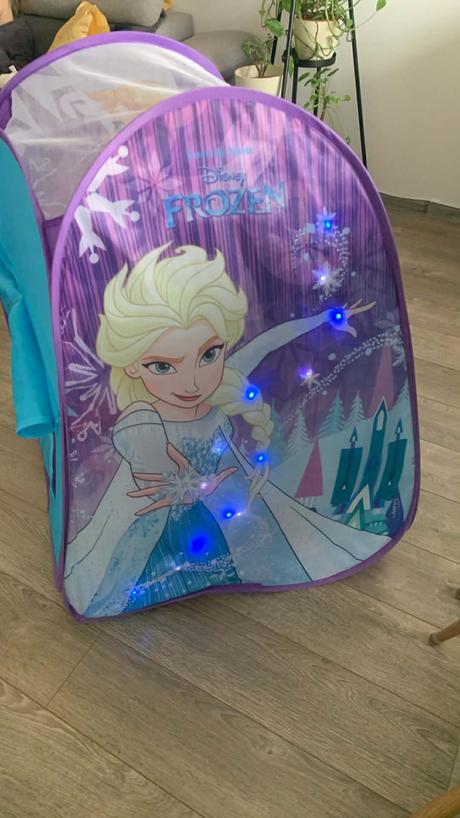 Skladací stan frozen, ľadové kráľovstvo s led osve, 