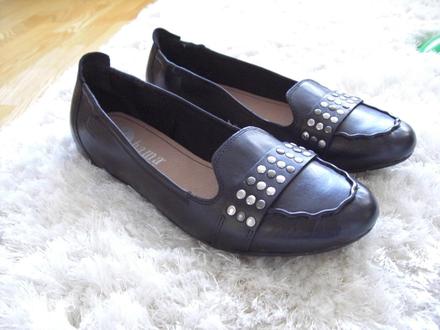 Nenosené kožené mokasíny, 42