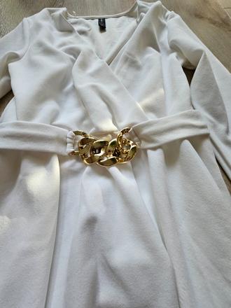 Predĺžené tričko so zlatou ozdobou, xs