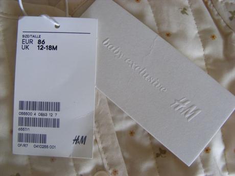 Jarná prešívaná bundička h&m - 80/86, h&m,80 / 86